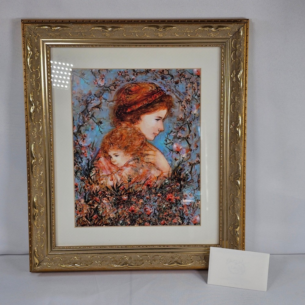 Edna Hibel Eve and Child Limited Edition Framed Print The Laurels Collection COA